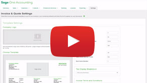 Customizing invoice settings in Sage One