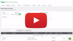 Creating a sales invoice in Sage One